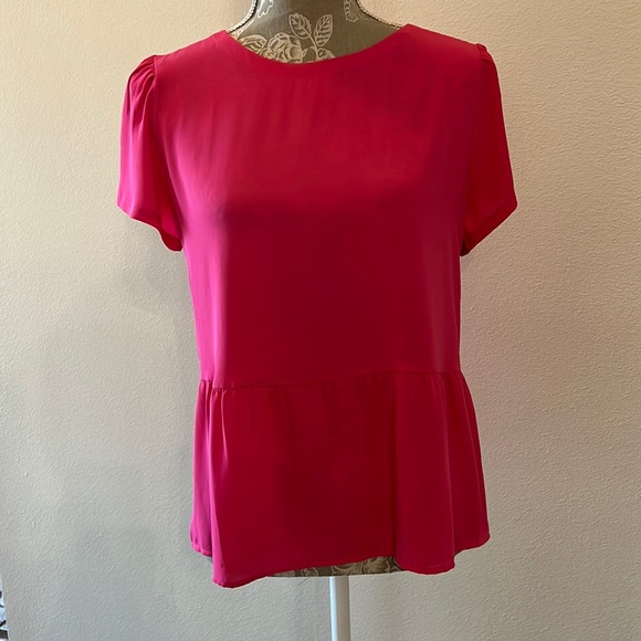 Loft Peplum pink top - Picture 2 of 10